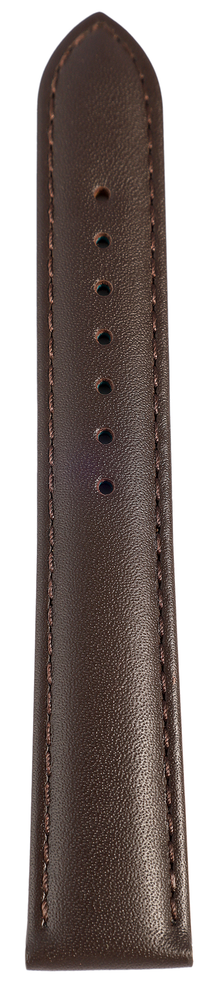 Uhrenarmband aus Echt Leder in dunkelbraun, 18 mm