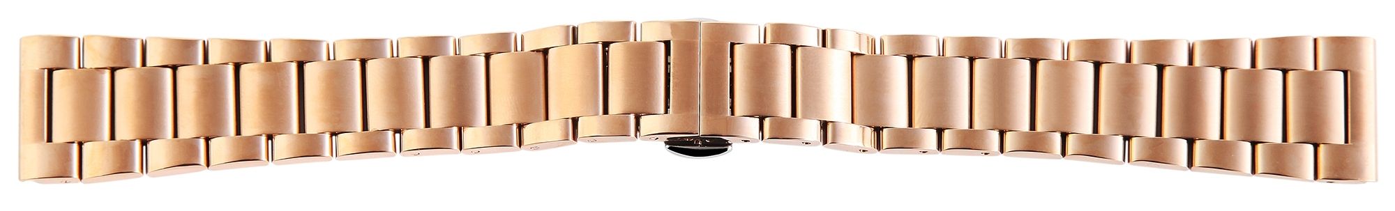 Edelstahl-Uhrenarmband, roségoldfarben, Butterfly-Faltschließe, 18 mm