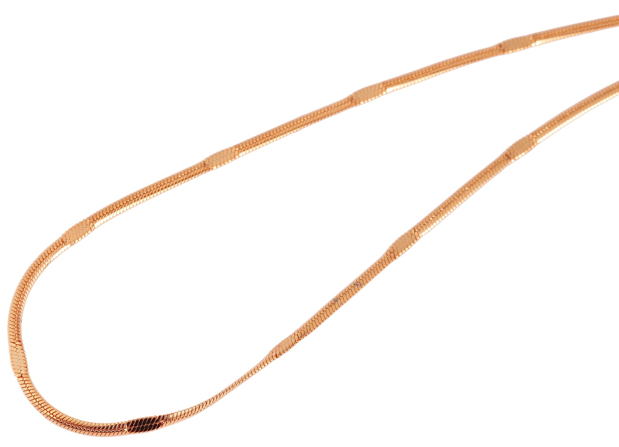 Akzent Schlangenkette, Edelstahl, roségoldfarben, Länge 45 cm