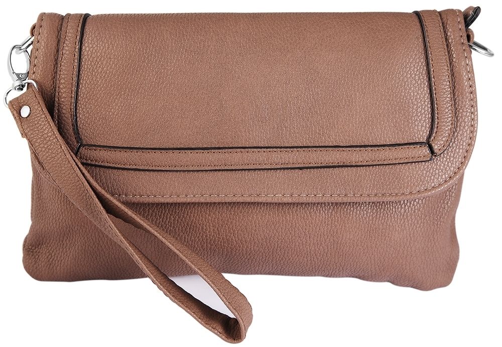 Damen Handtasche aus Lederimitat, Braun