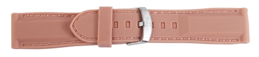 Basic Silikon Armband in rosa, glatt, 24 mm