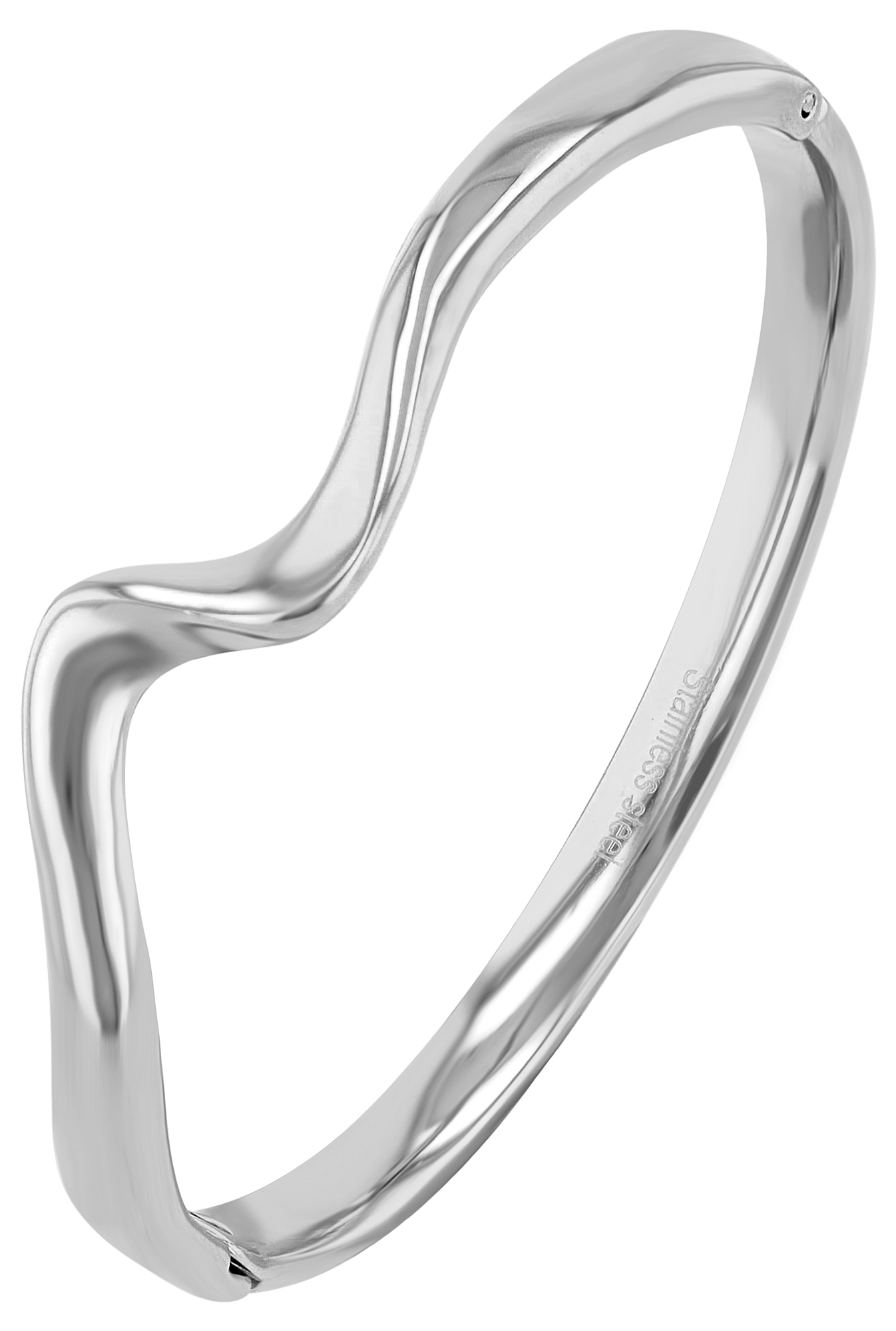 "Jenny" Edelstahl Armreif/ Spangenarmreif, silberfarben