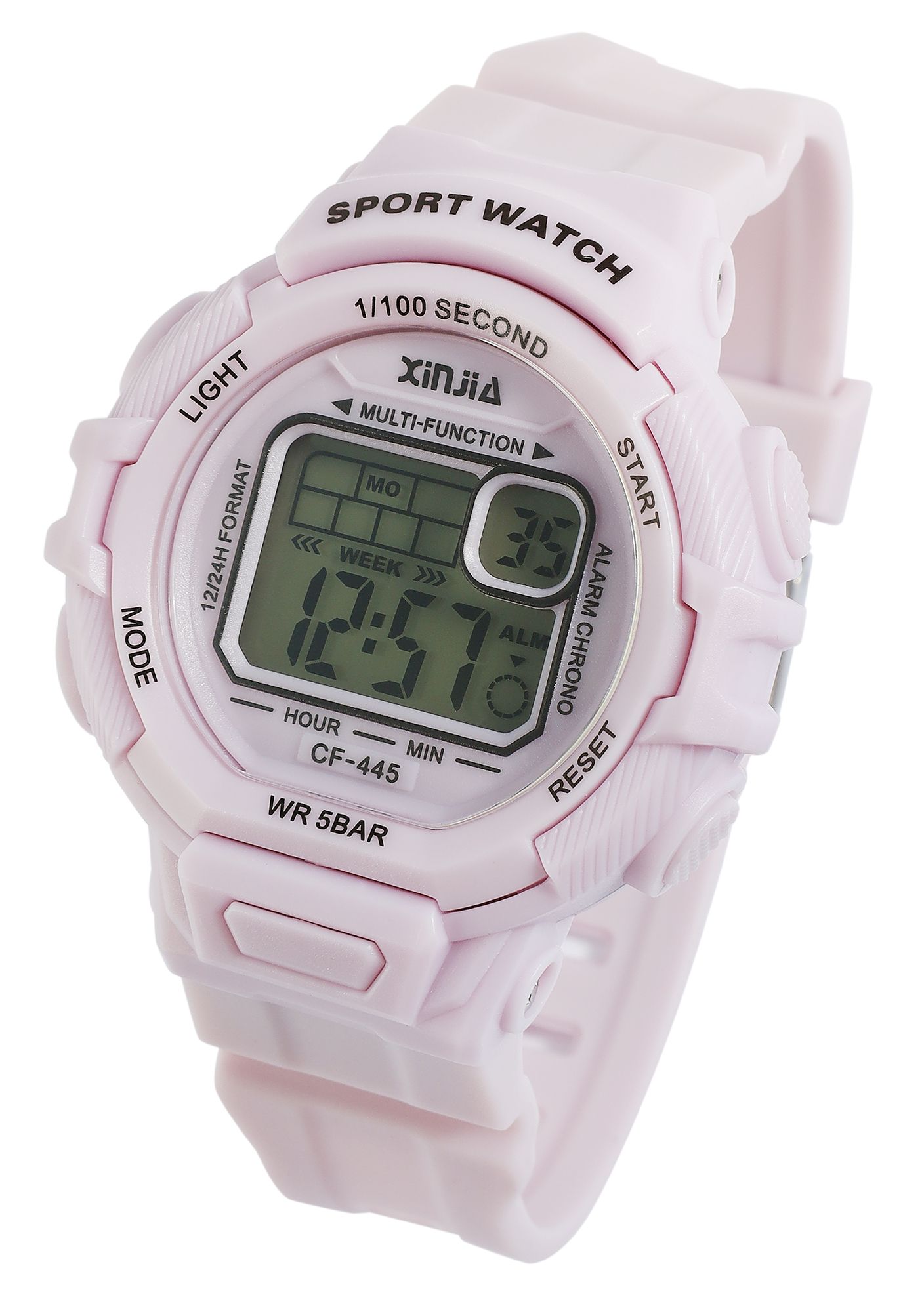 Xinjia Damen Digitaluhr mit Silikonband, Lila