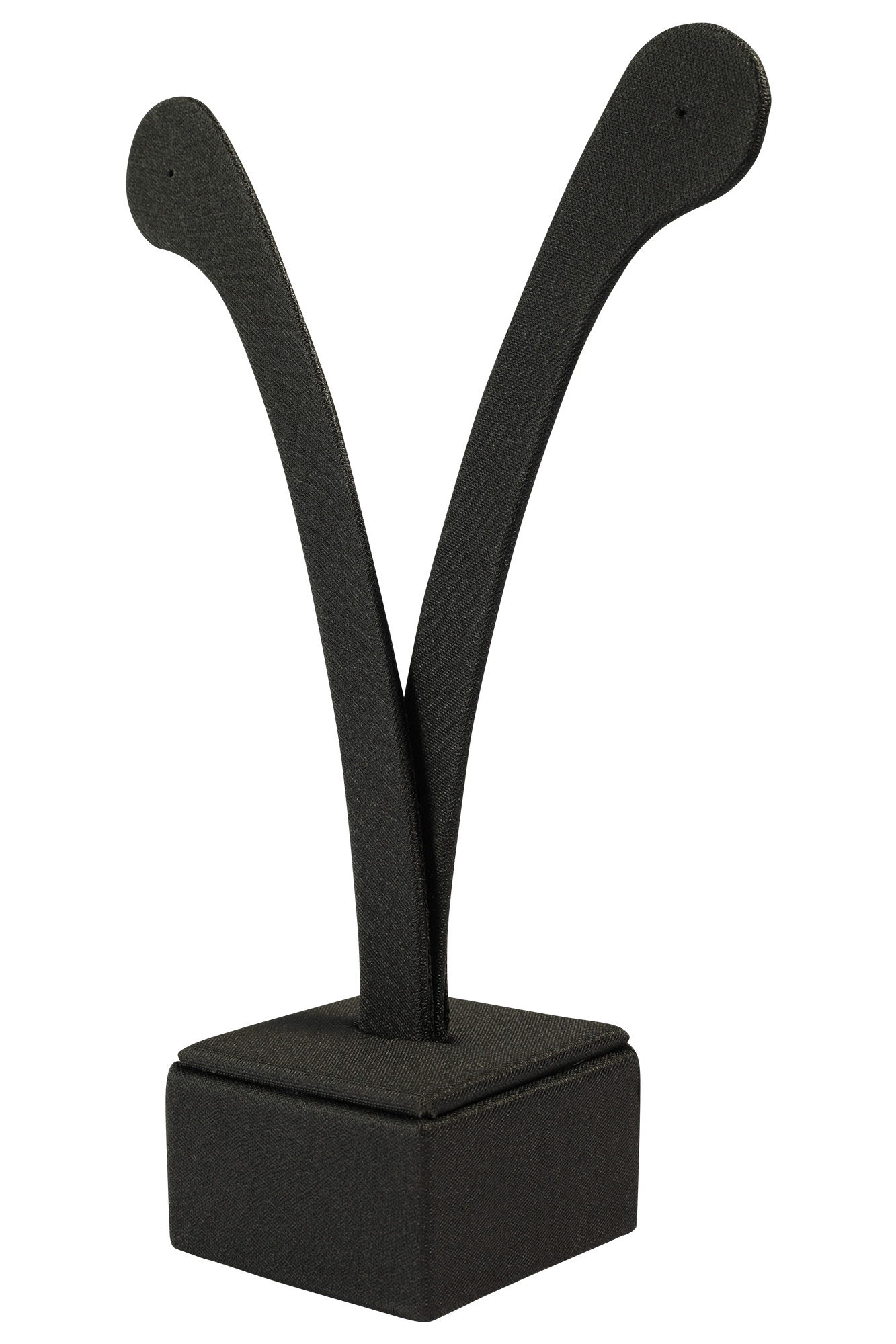 Aufsteller für Ohrringe (Dekoserie Soft), PU-bezogen, schwarz