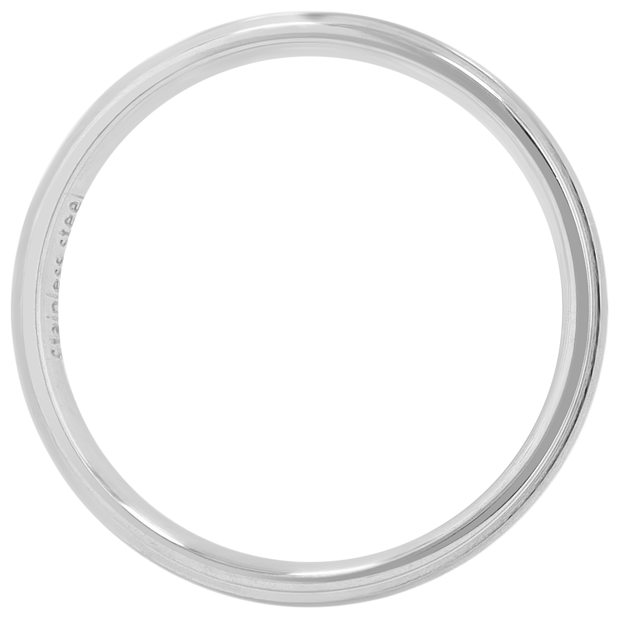 "Elegant Simplicity" Damen-Partnerring aus Edelstahl, silberfarben, Gr. 62
