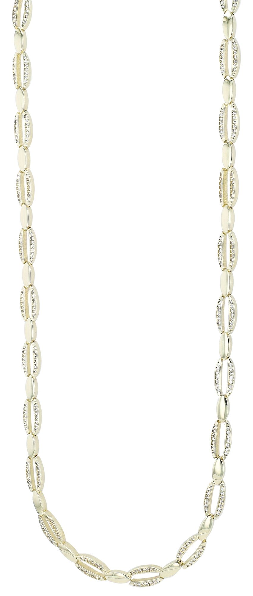 333/- Gold "Roux" Kette mit Zirkonia, 8 Karat, Gelbgold, 45 cm