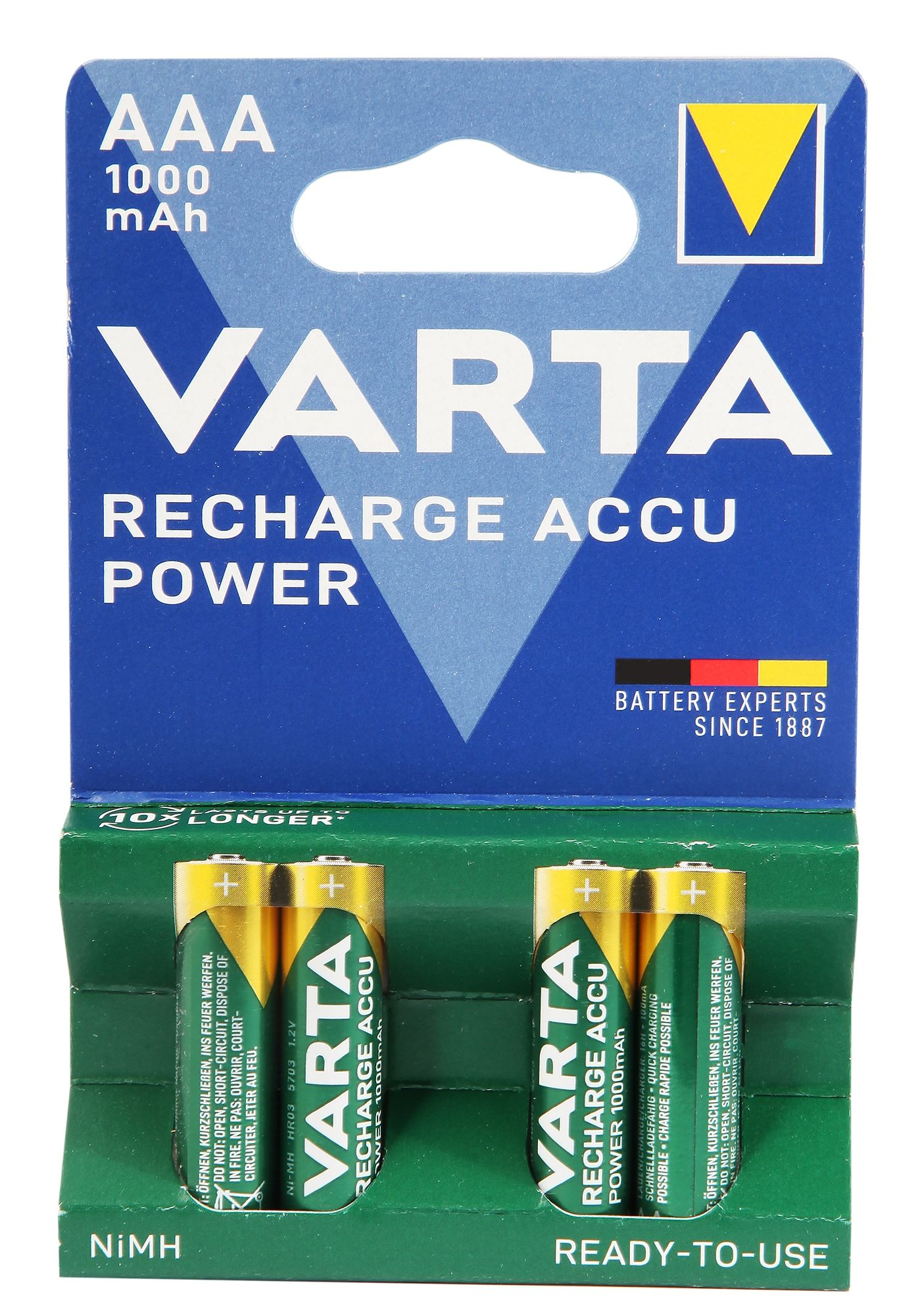 VARTA Professional ACCU AAA, 4er Blister, 1000 mAh