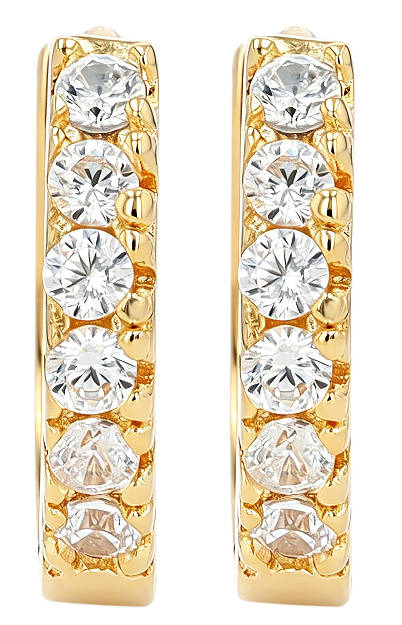 Sif Jakobs Jewellery 925/- Echt Silber Creolen "Ellera Piccolo" Ø 7 mm, Zirkonia, vdold.