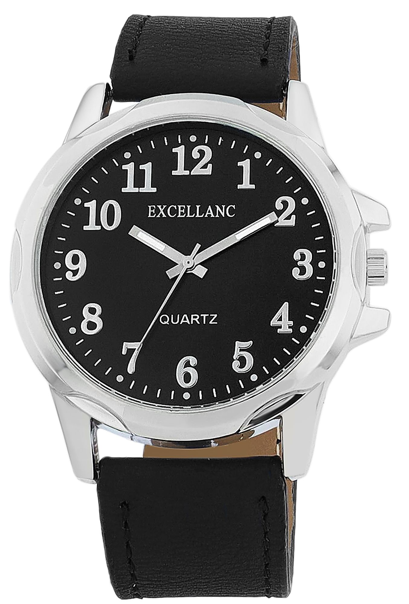 Excellanc Herrenuhr mit Lederimitationsarmband, verschiedene Farben
