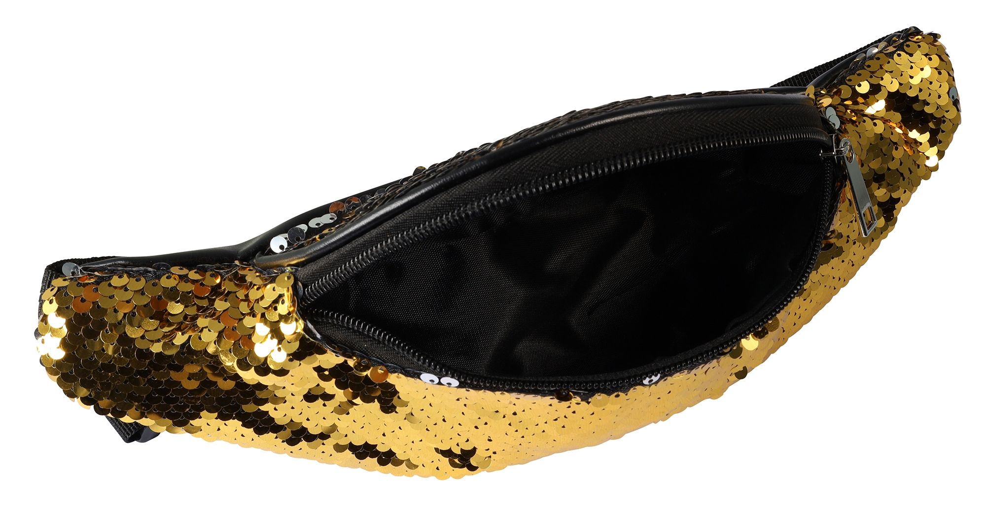 Gürteltasche mit goldfarbenen Pailetten
