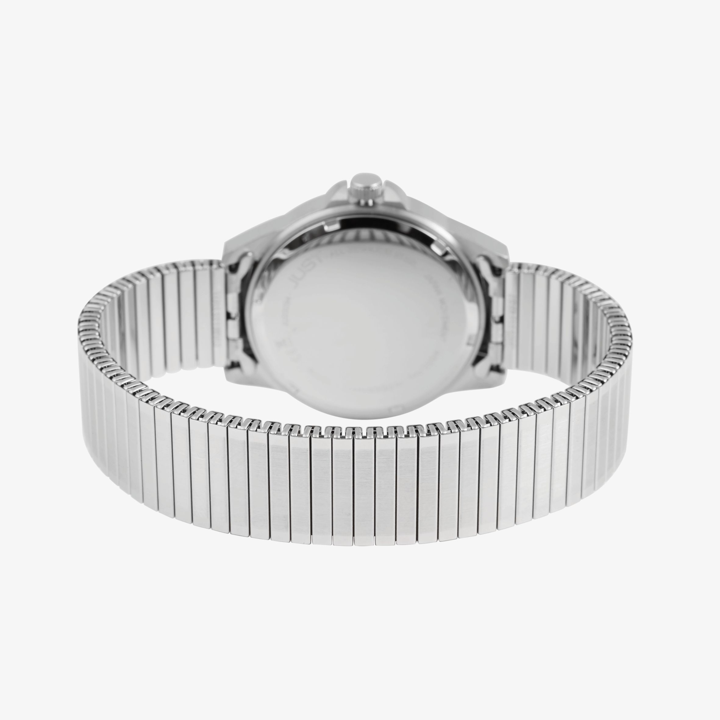 JUST Herrenuhr "Roswin"  Edelstahlzugband, Ø 38 mm, silberfarben/ weiß