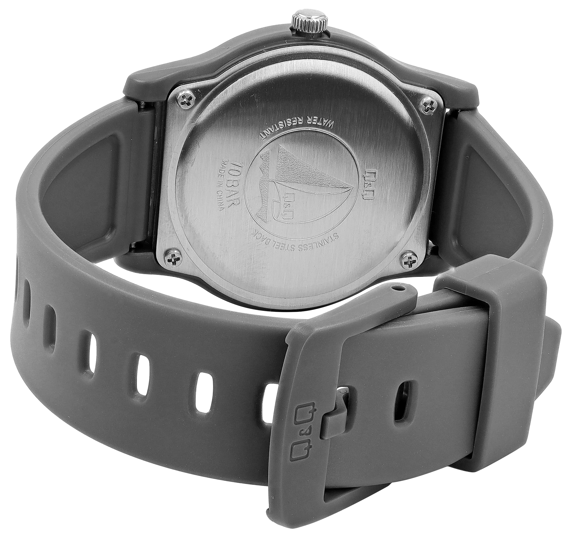 Q&Q Uhr für Damen, Herren & Jugendliche, Ø 38 mm, grau