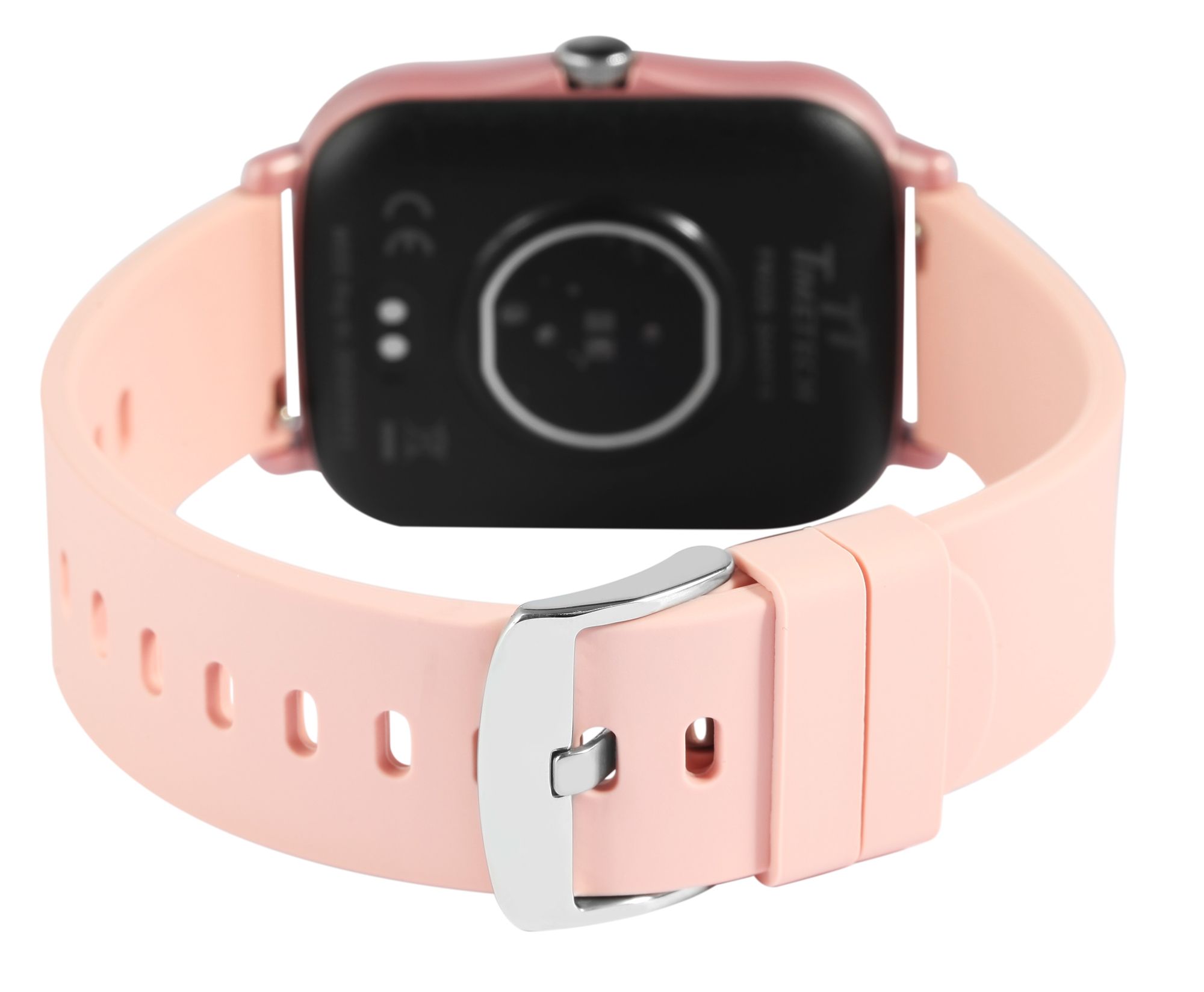 TimeTech Smartwatch mit Silikonarmband, rosa