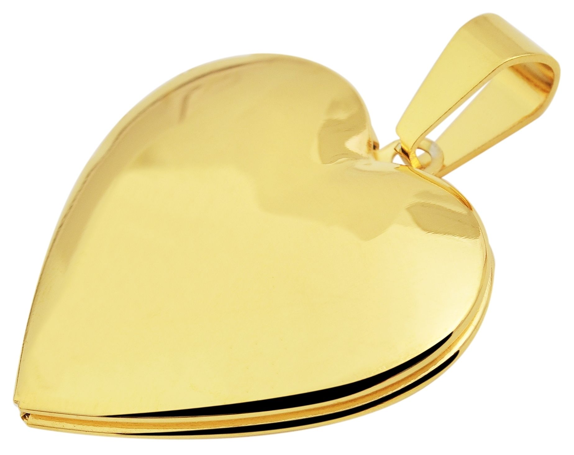 "Melli" Medaillon aus Edelstahl, Herz, goldfarben