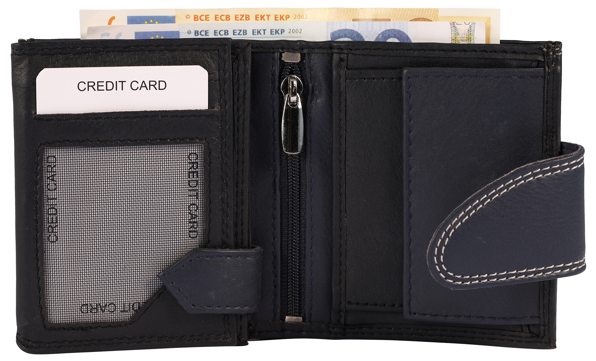 Leonardo Verrelli Echtleder (Nappa) Geldbörse, RFID, Hochformat