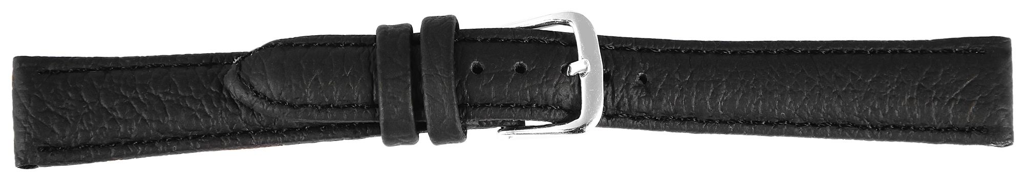Echtleder-Uhrenarmbänder, schwarz, VE 10, 18 mm