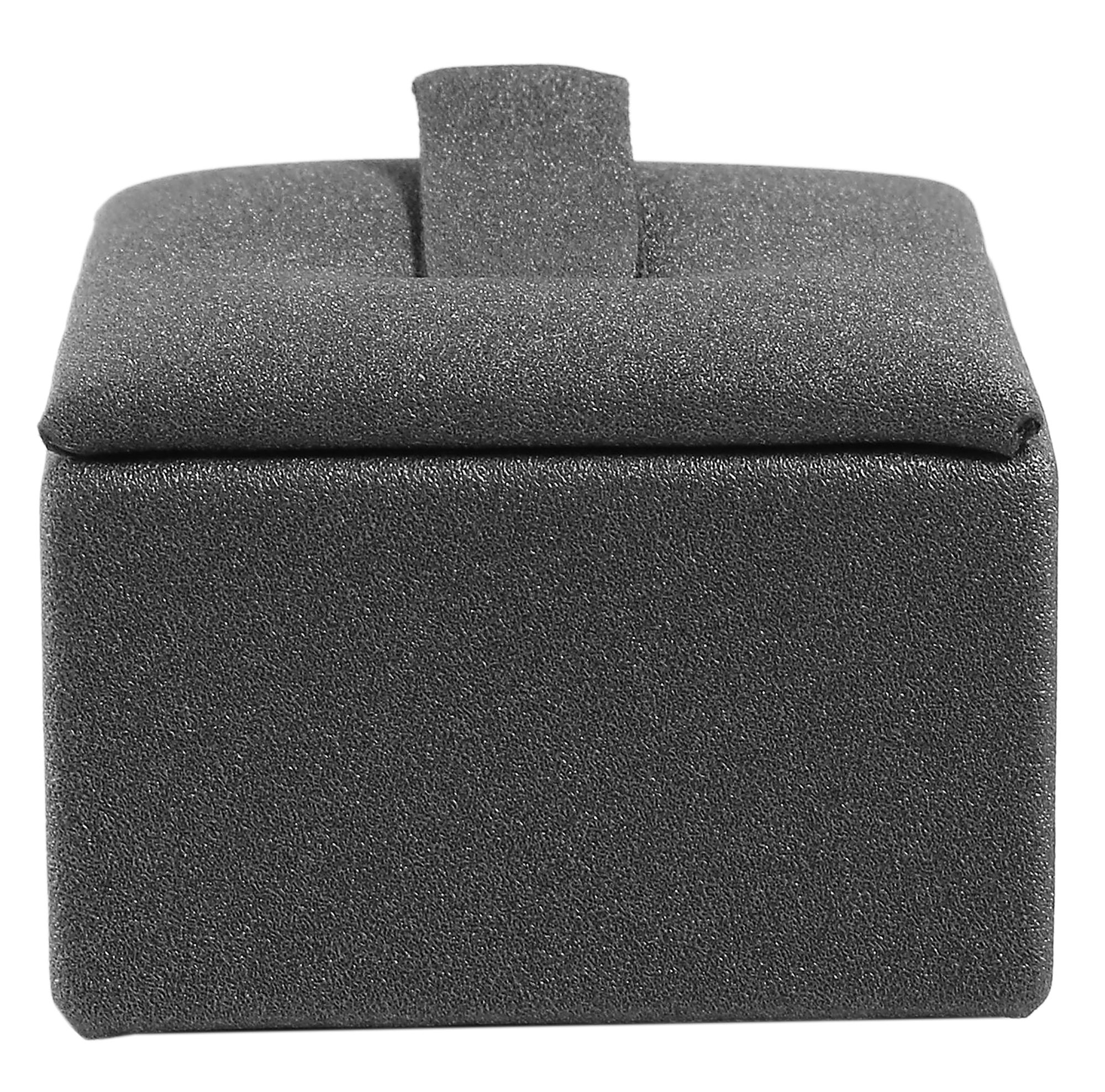 Ringaufsteller (Dekoserie Soft), PU-bezogen, Höhe 3 cm, grau