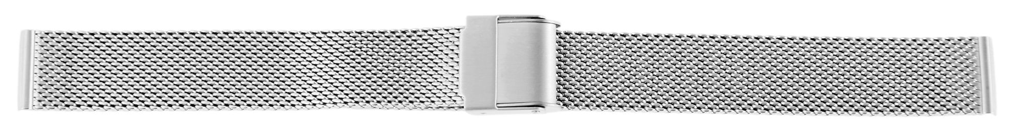 Edelstahl-Milanesearmband, silberfarben, 14 mm