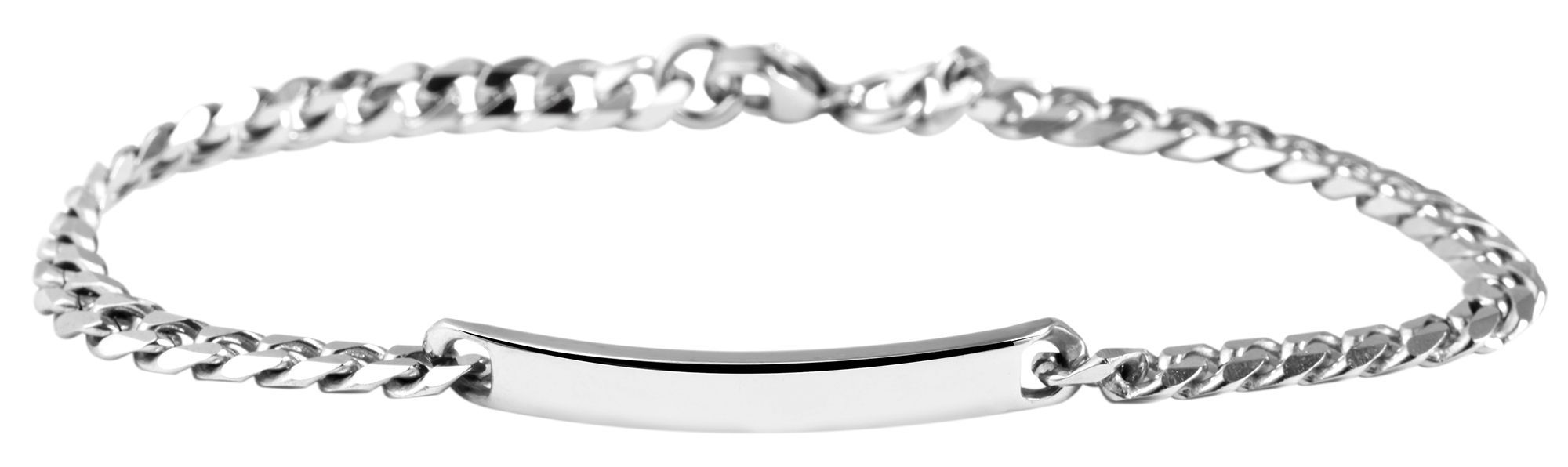 Akzent Panzerketten-Armband aus Edelstahl in silberfarbig