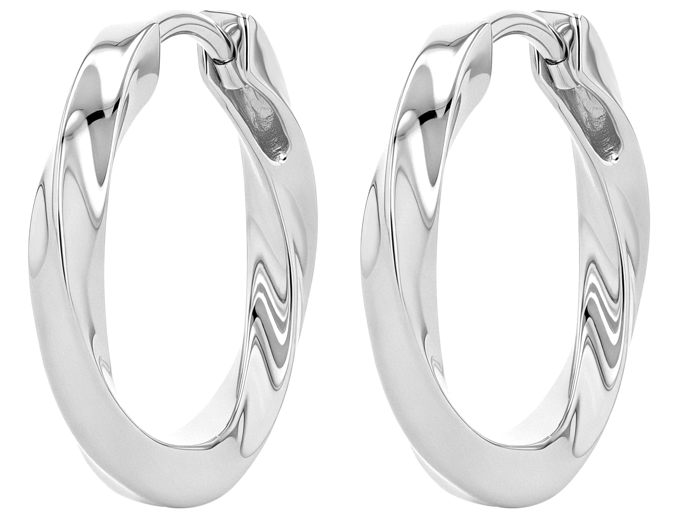 Sif Jakobs Jewellery 925/- Echt Silber Creolen "Ferrara Medio Pianura" Ø 13 mm, rhodiniert