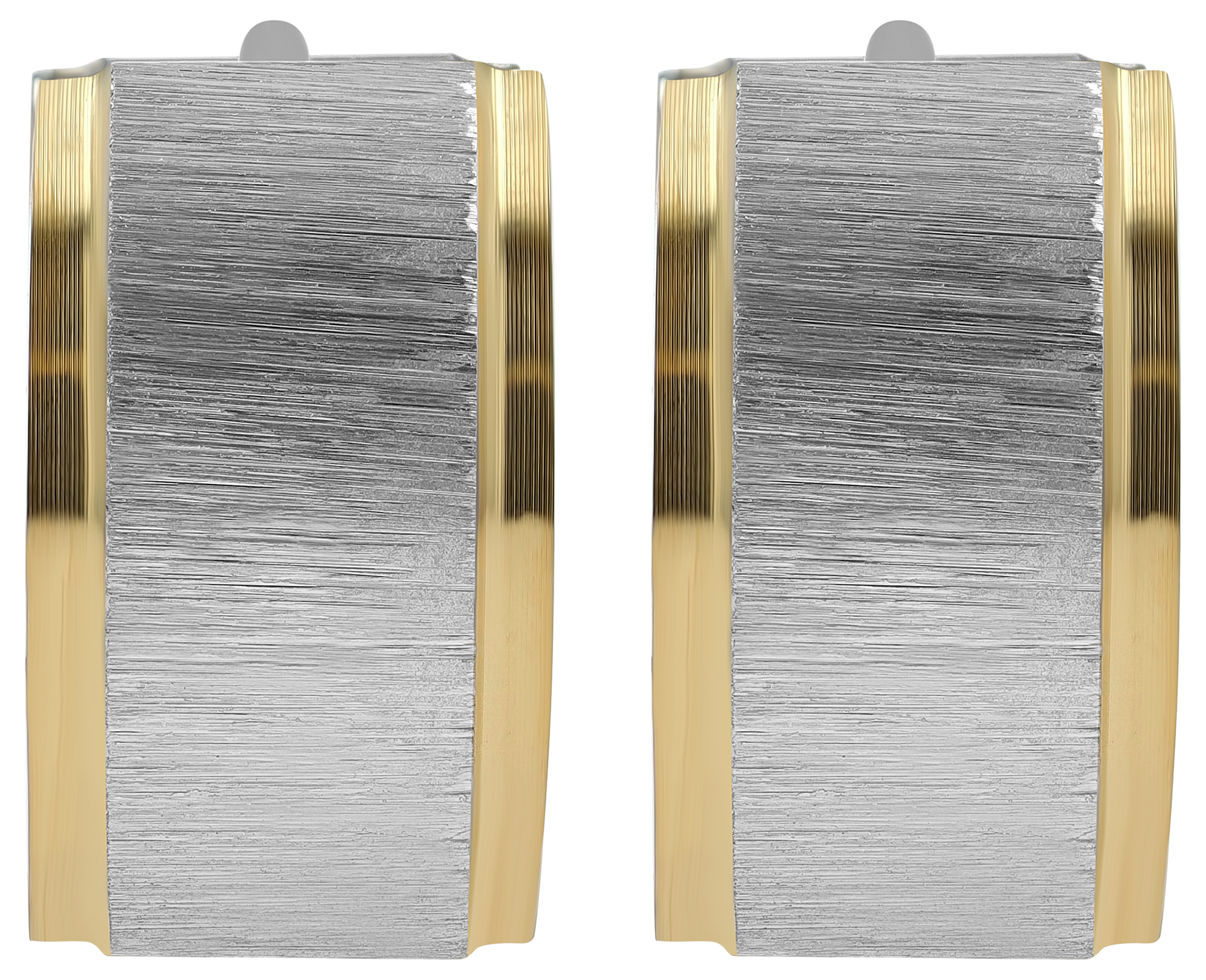 "Maiva" Edelstahl Klapp-Creolen, gebürstet, Ø 9 mm, bicolor