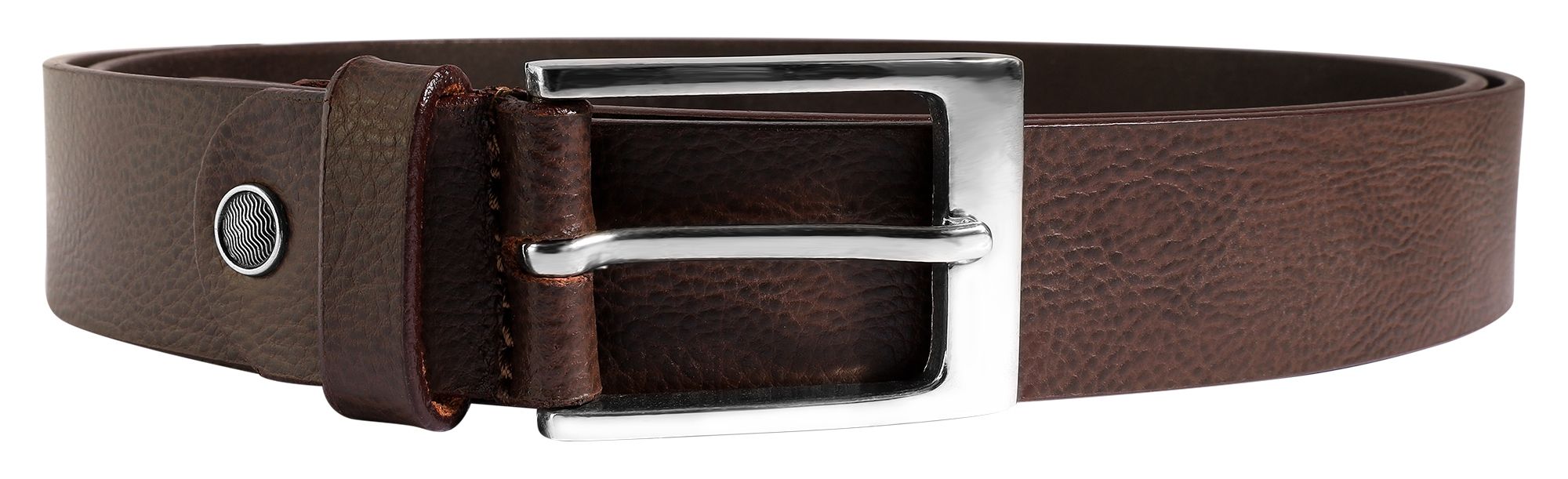 Leonardo Verrelli Echtleder Gürtel, kürzbar, braun, 2. Wahl (Schließendesign sortiert), 120 cm