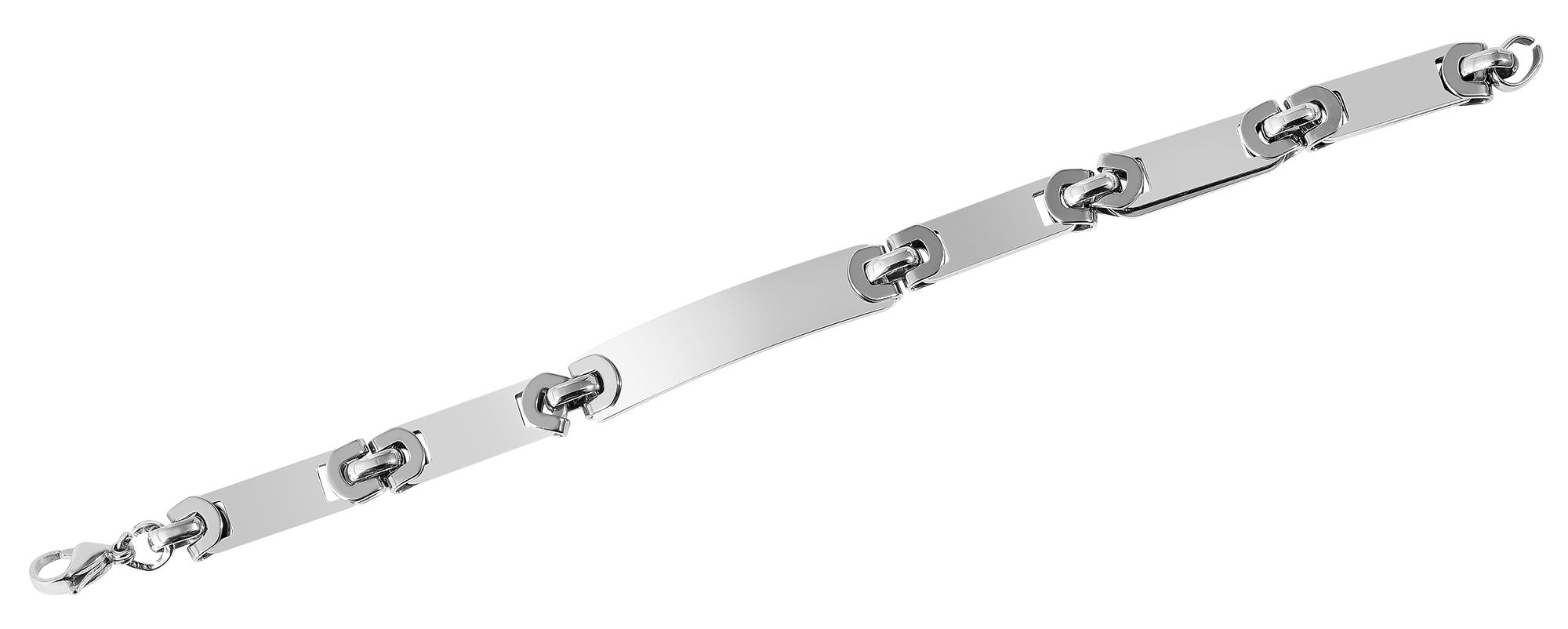 Akzent Edelstahl Armband, gravurfähig, silberfarbig