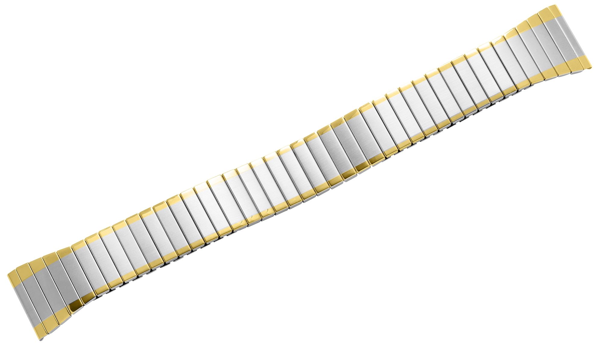 Edelstahl Zugarmband aus Edelstahl, bicolor, Gr 16 und 20 mm
