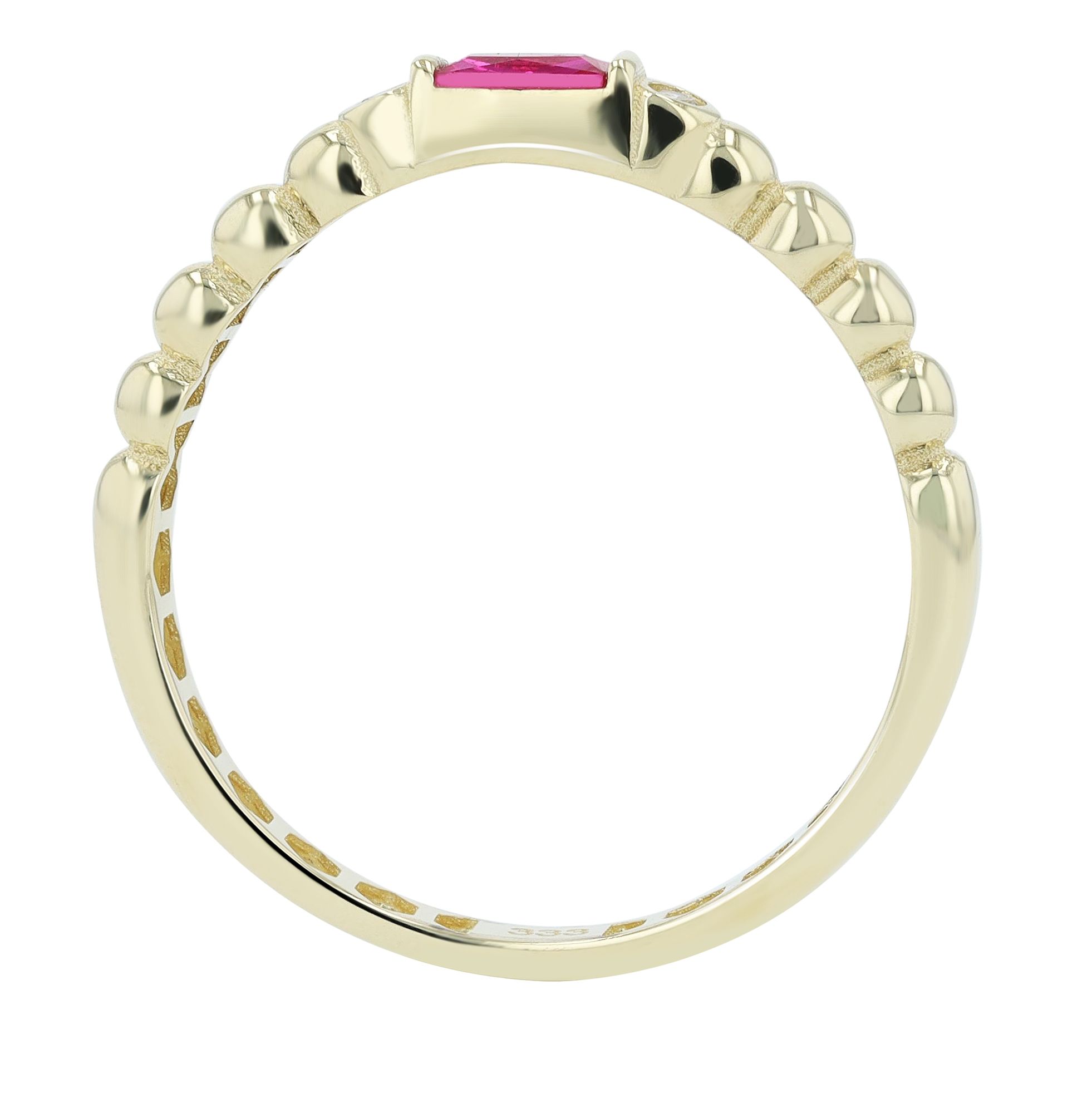 333/- Gold Ring "Ilian", 8 Karat, Goldfarbig, Gr. 54
