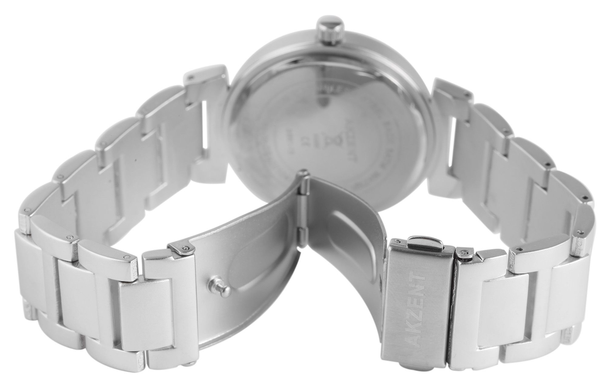 Akzent Damenuhr mit Metallarmband
