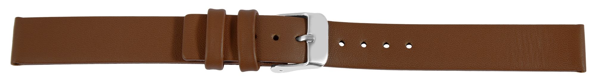 Echtleder Uhrenarmband, nahtlos, braun, 14 mm