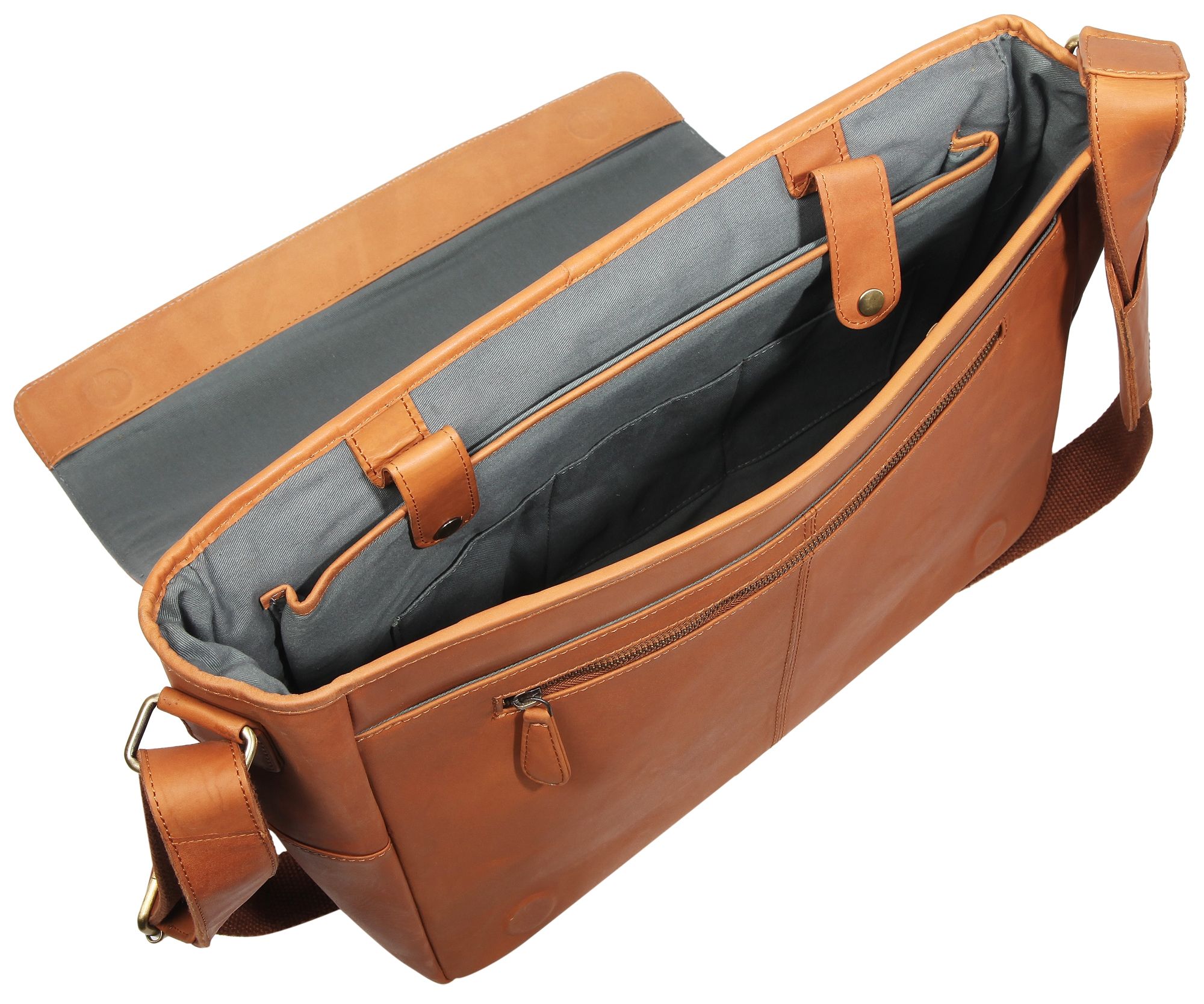 Leonardo Verrelli Echt Leder Laptoptasche Lehrertasche, Braun