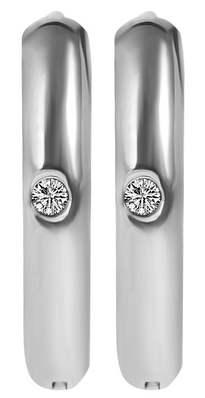 "Valmi" Edelstahl Creolen Ø 10 mm/ 2,5 mm, Similibesatz