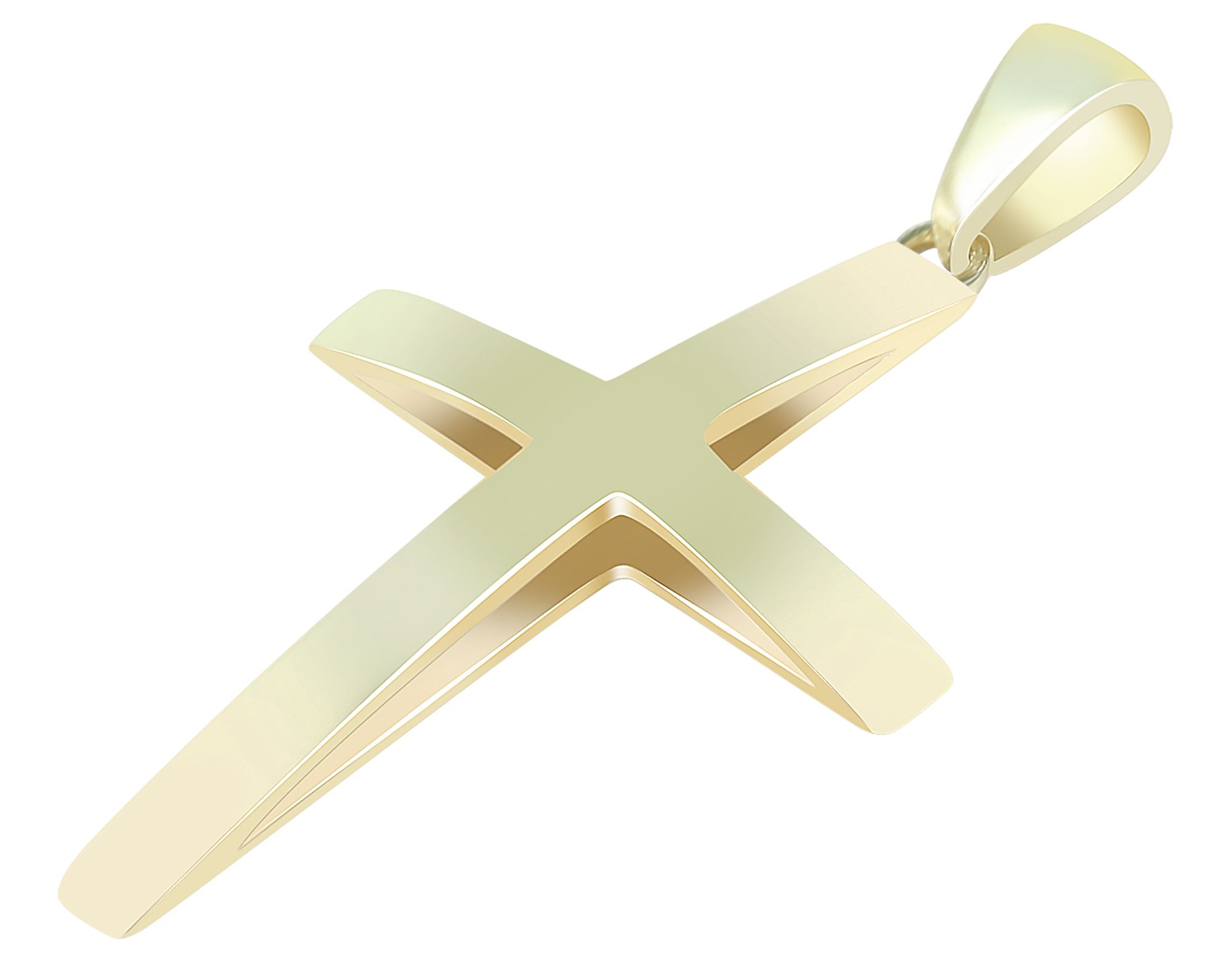 333/- Gold Anhänger "Tess" ohne Kette, Kreuz, Gelbgold, 8 Karat