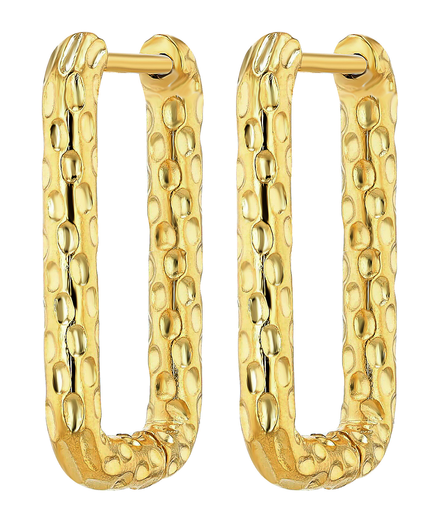 "Medea" - U-Form Creole aus Edelstahl, goldfarben