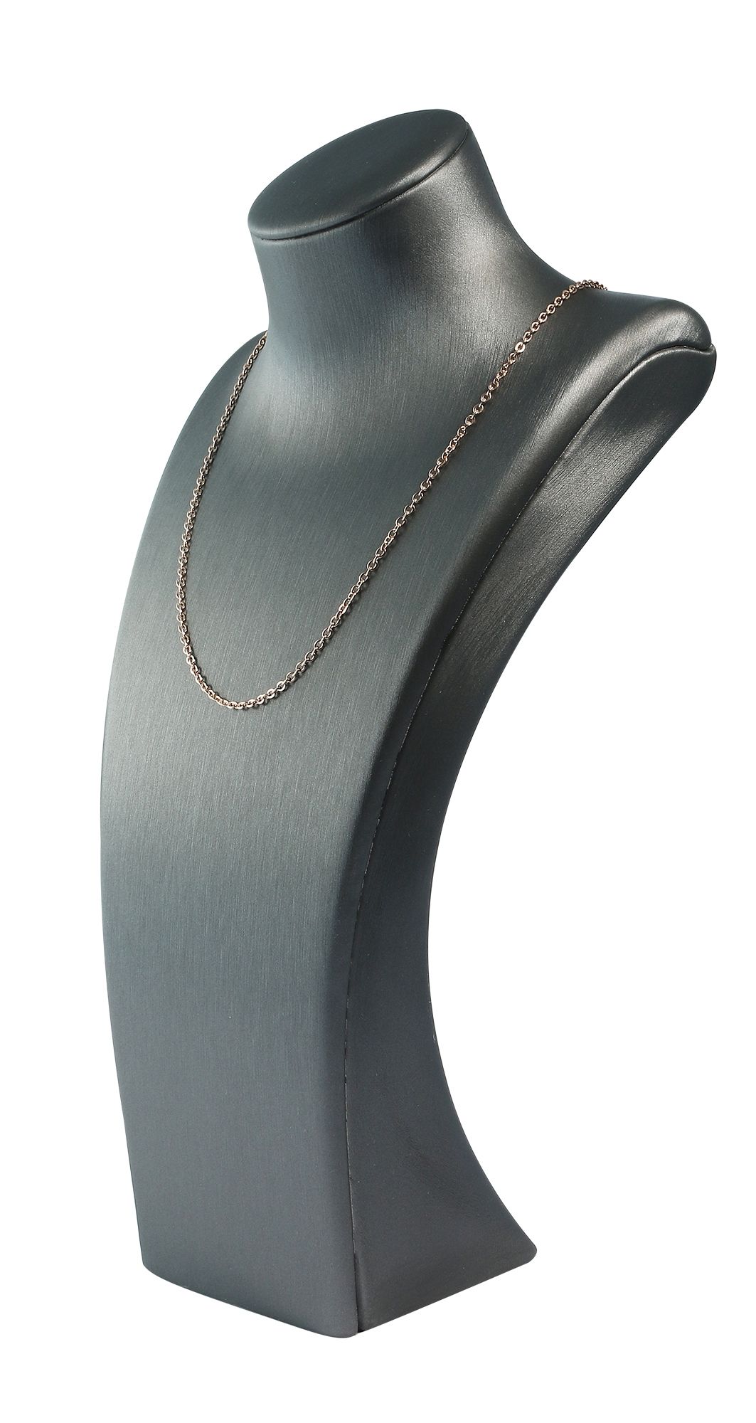 Büste, PU-bezogen, glänzend, 32,5 x 16 x 8,5 cm, grau
