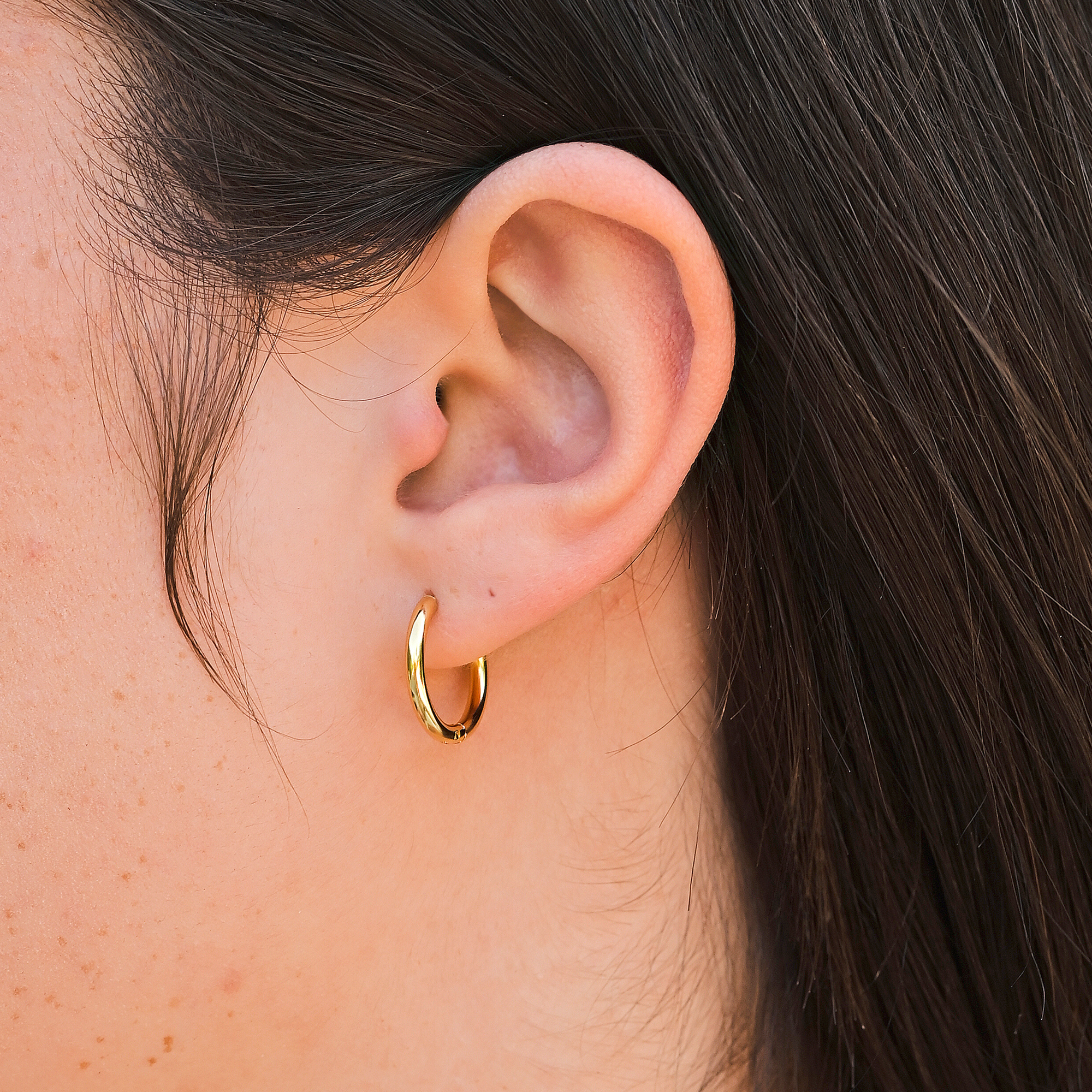 "Galdin", Edelstahl Creolen Ø 12 mm/ 2 mm goldfarben