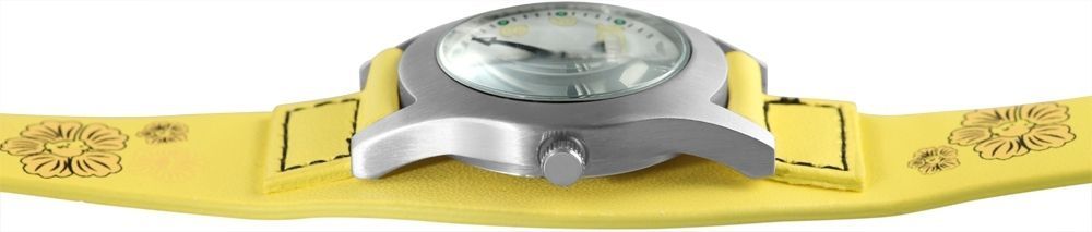 Just Kinderuhr Lederimitatband gelb