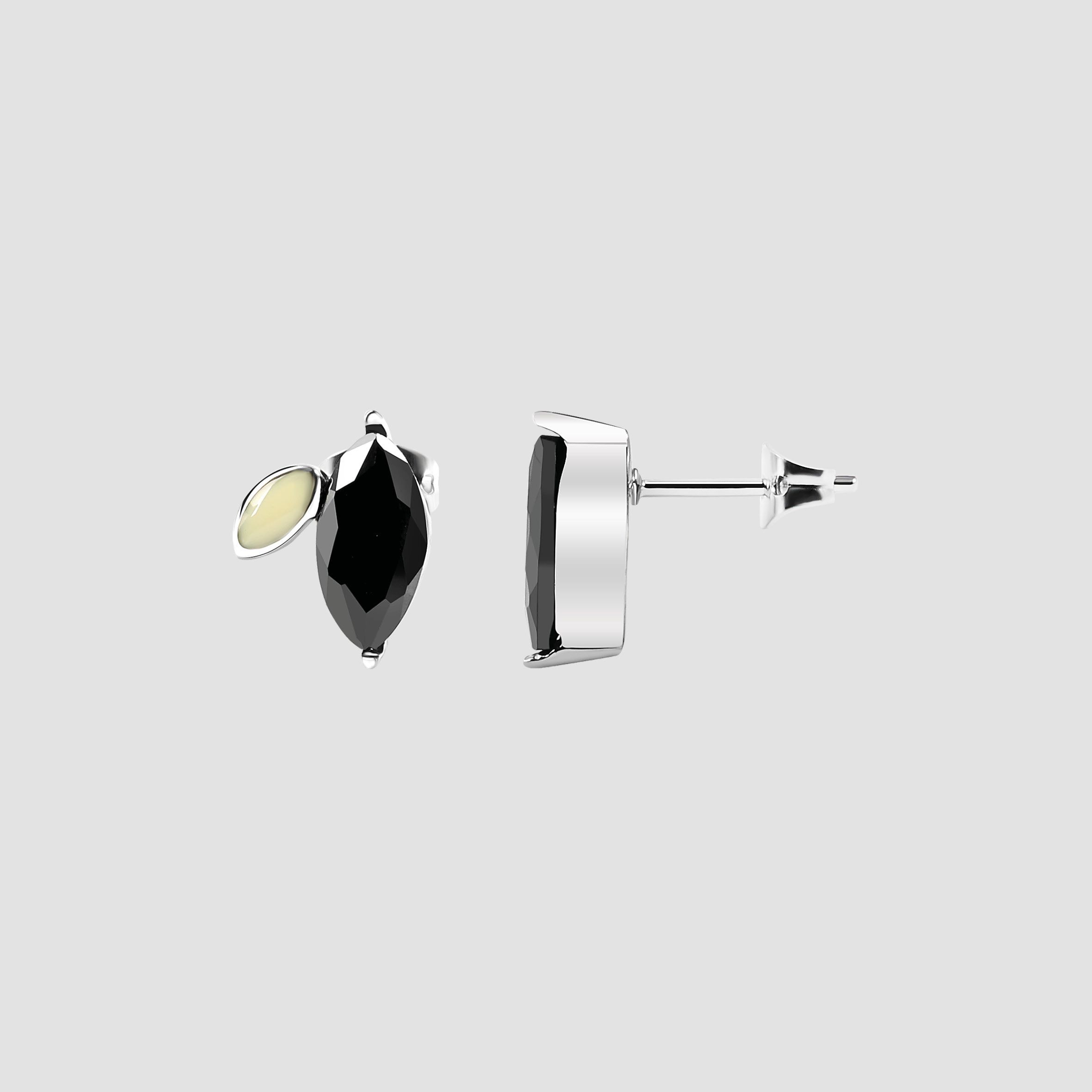 Just Edelstahl Ohrstecker, silberfarbig