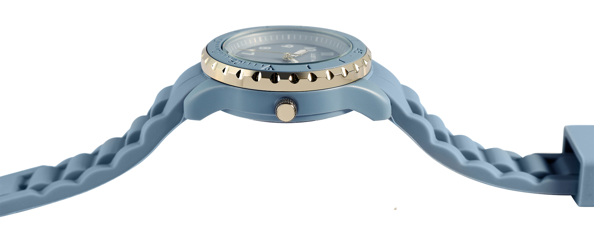 JUST WATCH Damenuhr "Kaia" mit Silikonband, 5ATM, hellblau/ goldfarben