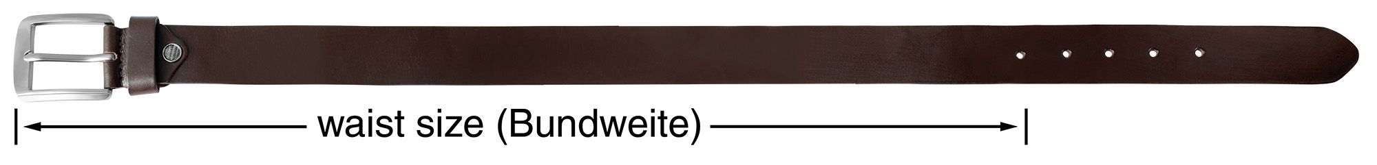 Leonardo Verrelli Gürtel Echtleder, kürzbar, braun, 120 cm