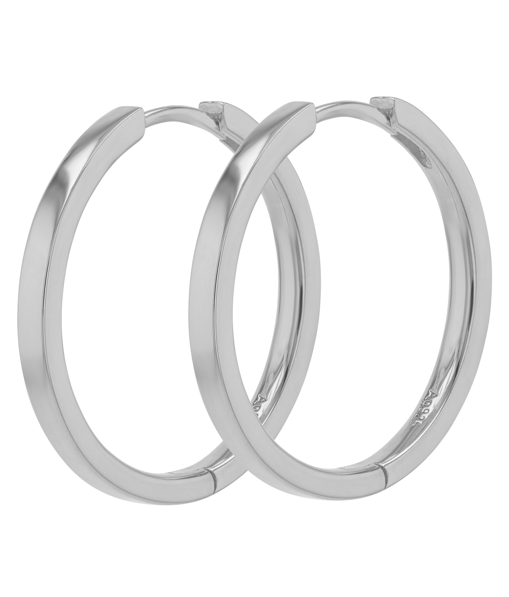 Sif Jakobs Jewellery 925/- Echt Silber Creolen "Ellera Pianura X-Grande" Ø 20 mm, rhodiniert