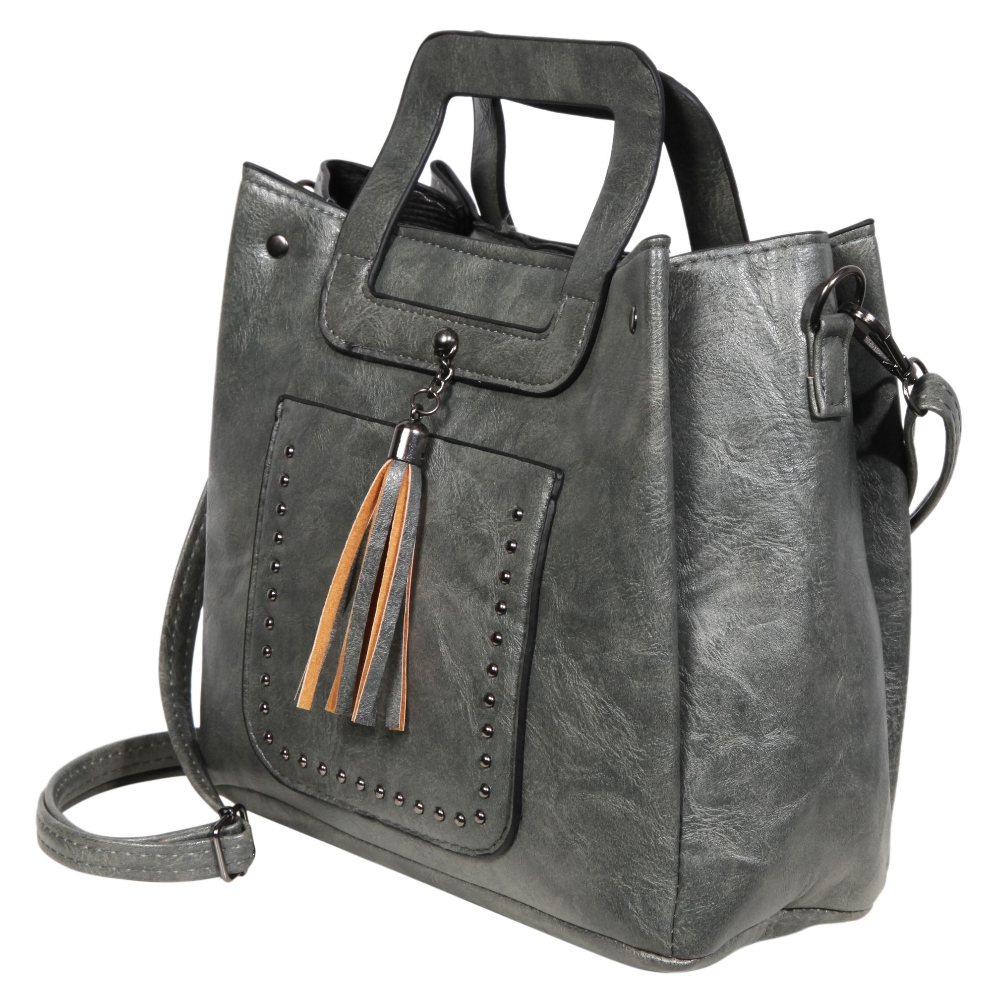 Damen Handtasche aus Lederimitat, Maße: 20,5 x 19 x 10 cm