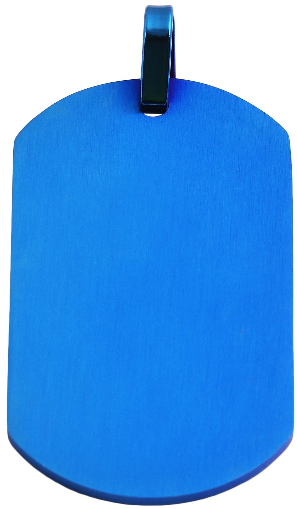 "Gabrio" Edelstahl Akzent Gravuranhänger, blau, matt