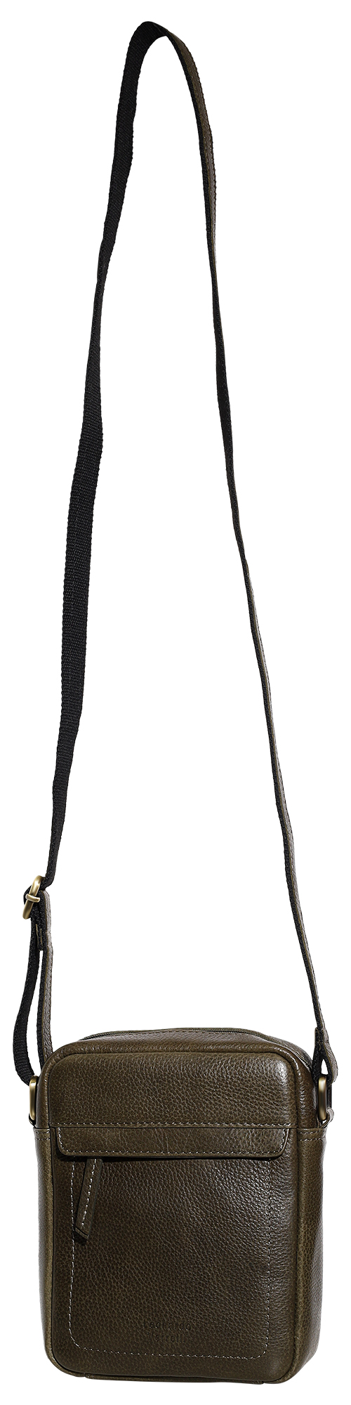 Leonardo Verrelli Crossbody-Tasche aus Echt Leder, Washed-Look