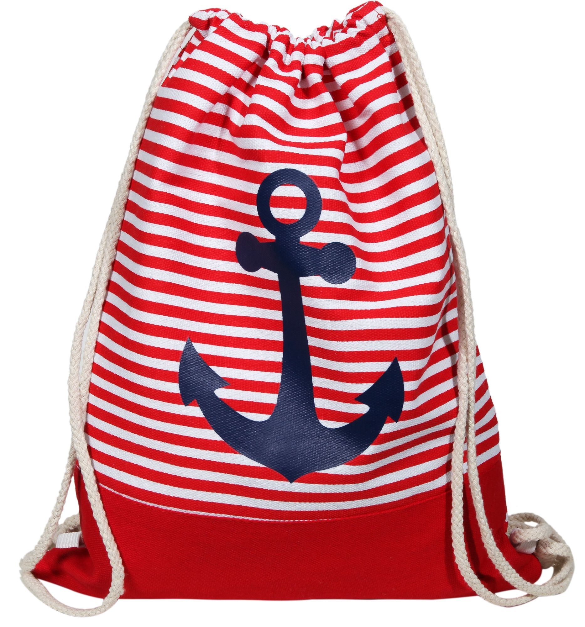 Damen Rucksackbeutel aus Textil, Maße: 40 x 32 cm, 65% Polyester, 35% Baumwolle