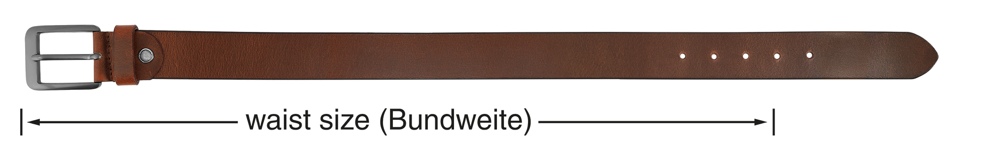 Leonardo Verrelli Echt Leder Gürtel, kürzbar, braun, 100 cm