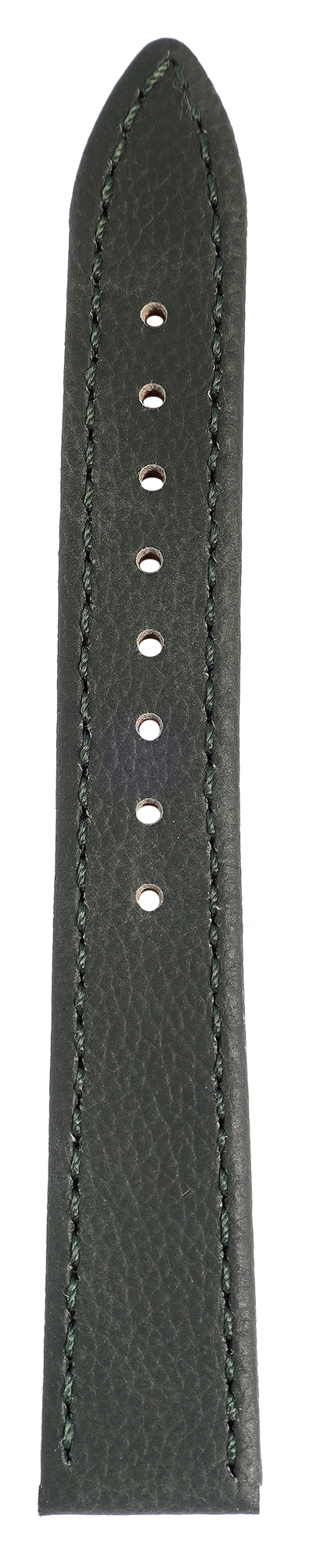 Echtleder-Uhrenarmband "super-soft", dunkelgrün, Naht, 16 mm