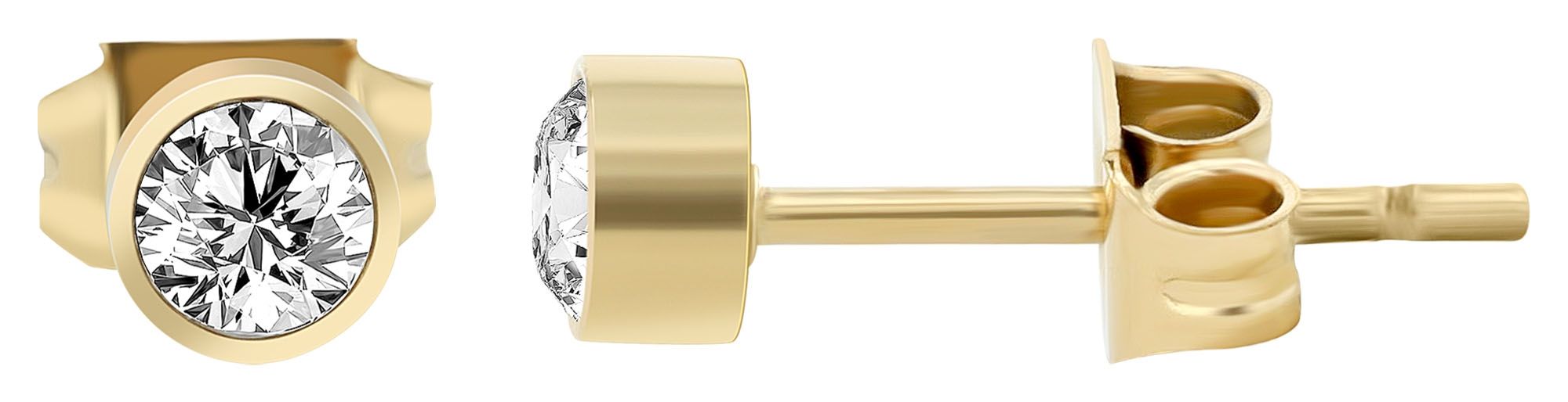 Akzent Ohrstecker Set "Idris", Edelstahl, 3er Pack, goldfarben