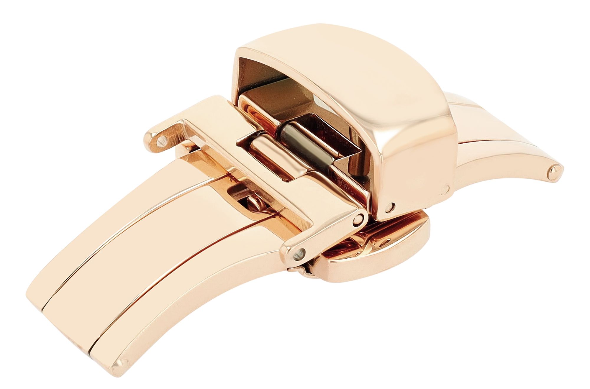 Butterflyschließe, Edelstahl, Schließenanstoß: 16 mm, roségoldfarbig